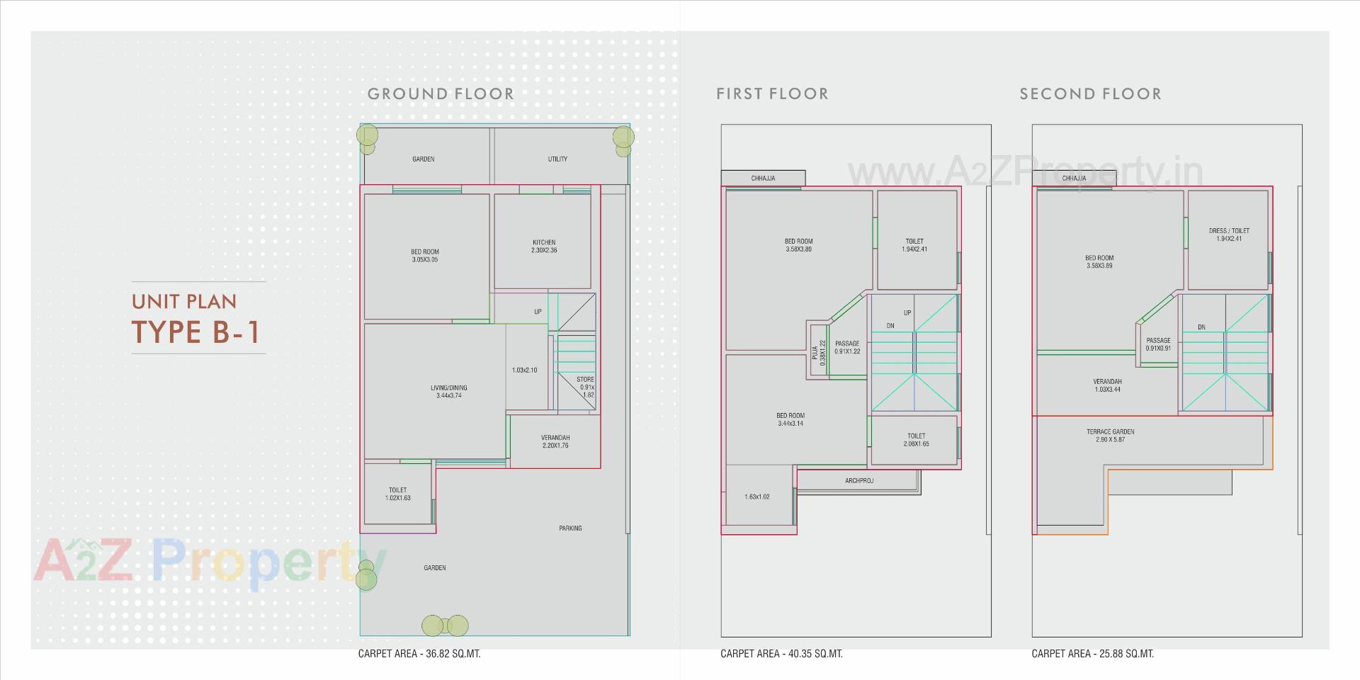 Layout of real estate project Myrah located at Bil, Vadodara, Gujarat