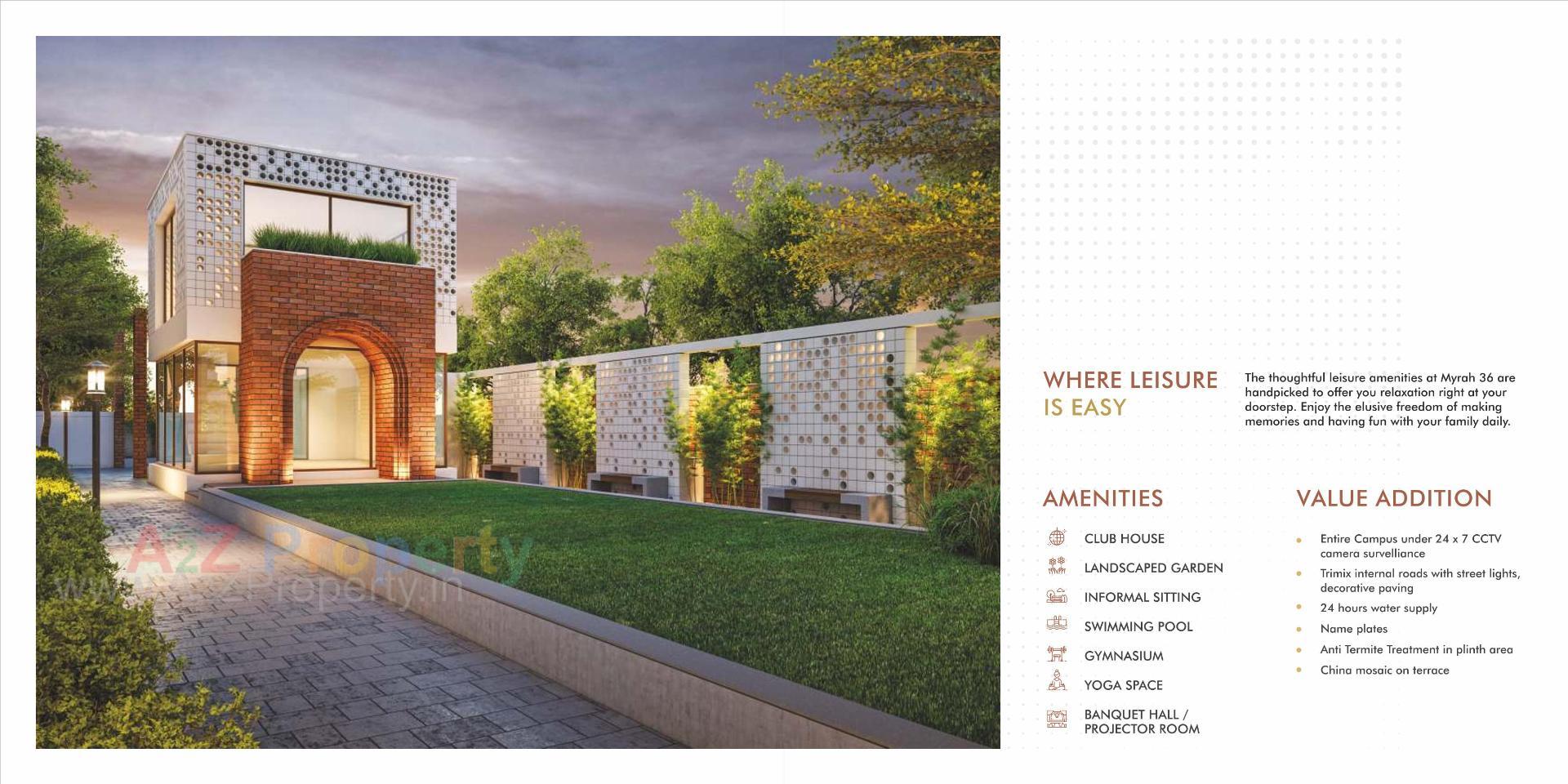 3D Elevation of real estate project Myrah located at Bil, Vadodara, Gujarat