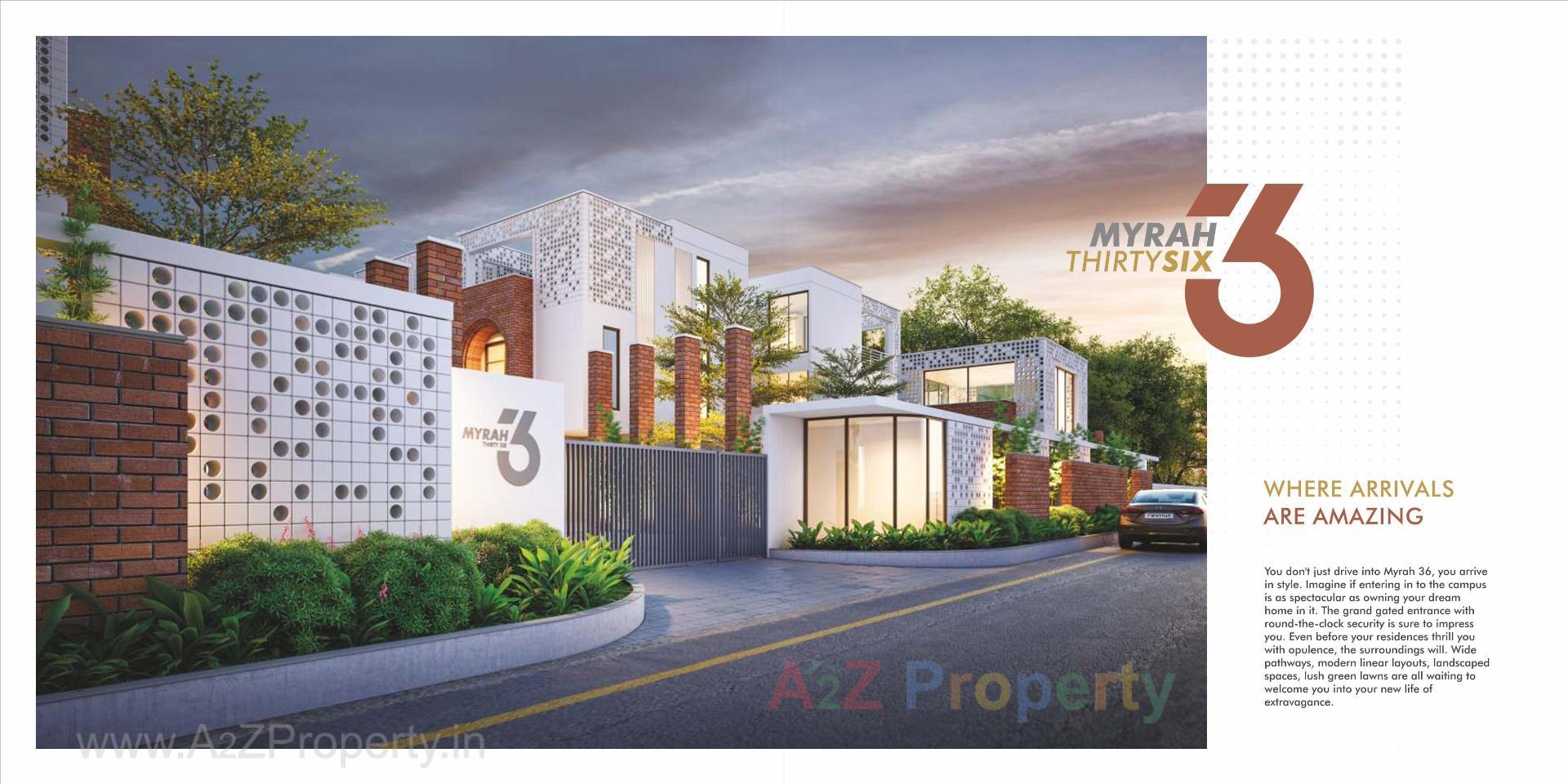 3D Elevation of real estate project Myrah located at Bil, Vadodara, Gujarat
