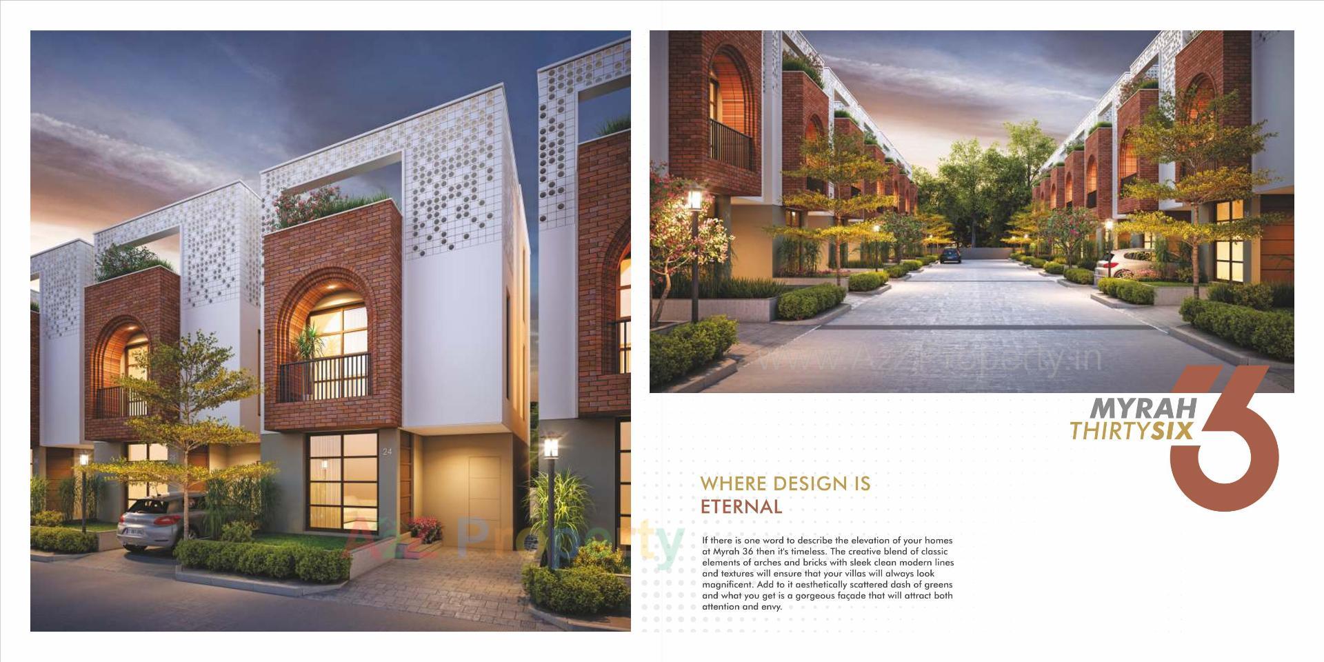 3D Elevation of real estate project Myrah located at Bil, Vadodara, Gujarat