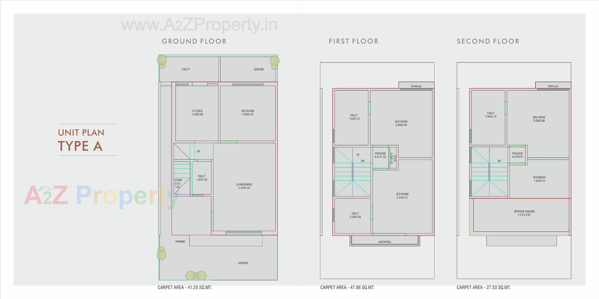 Layout of real estate project Myrah located at Bil, Vadodara, Gujarat