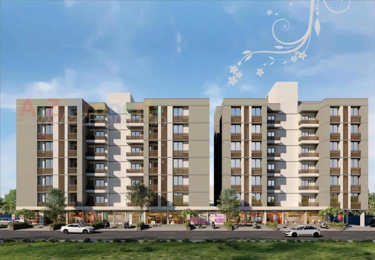 3D Elevation of real estate project N Crest located at Sevasi, Vadodara, Gujarat