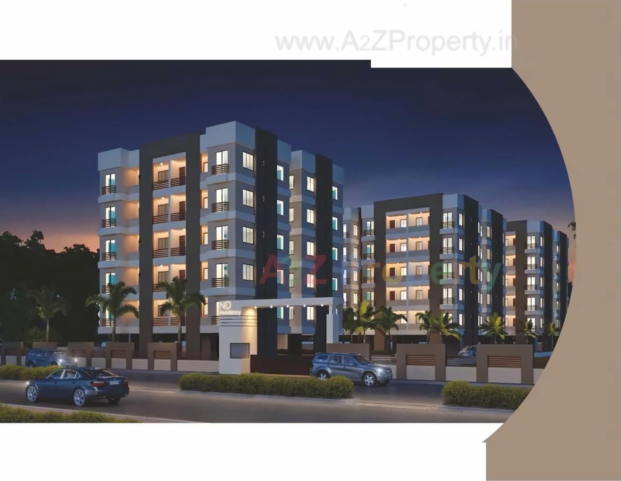 3D Elevation of real estate project N D Residency located at Karodiya, Vadodara, Gujarat