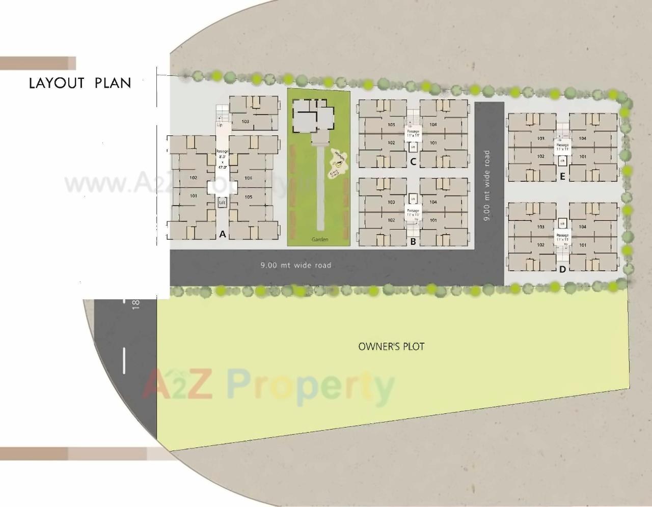 Layout of real estate project N D Residency located at Karodiya, Vadodara, Gujarat