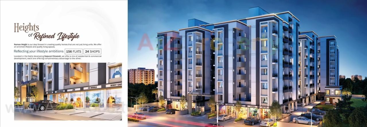 3D Elevation of real estate project Naman Height located at Kapurai, Vadodara, Gujarat
