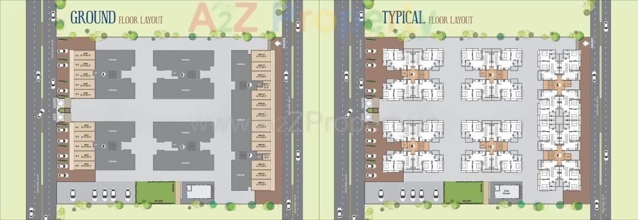 Layout of real estate project Naman Height located at Kapurai, Vadodara, Gujarat