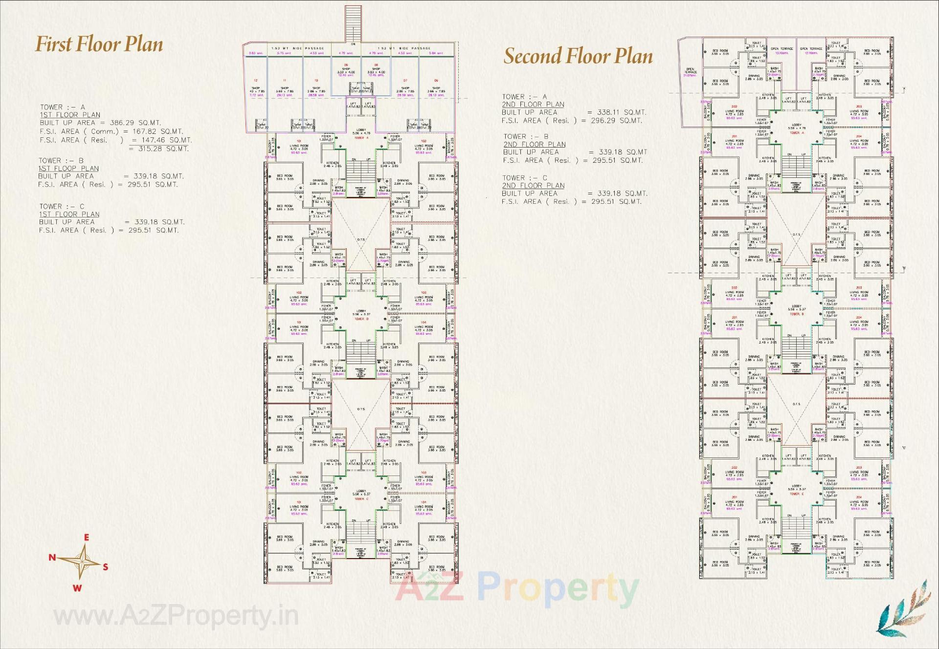 Layout of real estate project Nand Icon located at Bill, Vadodara, Gujarat