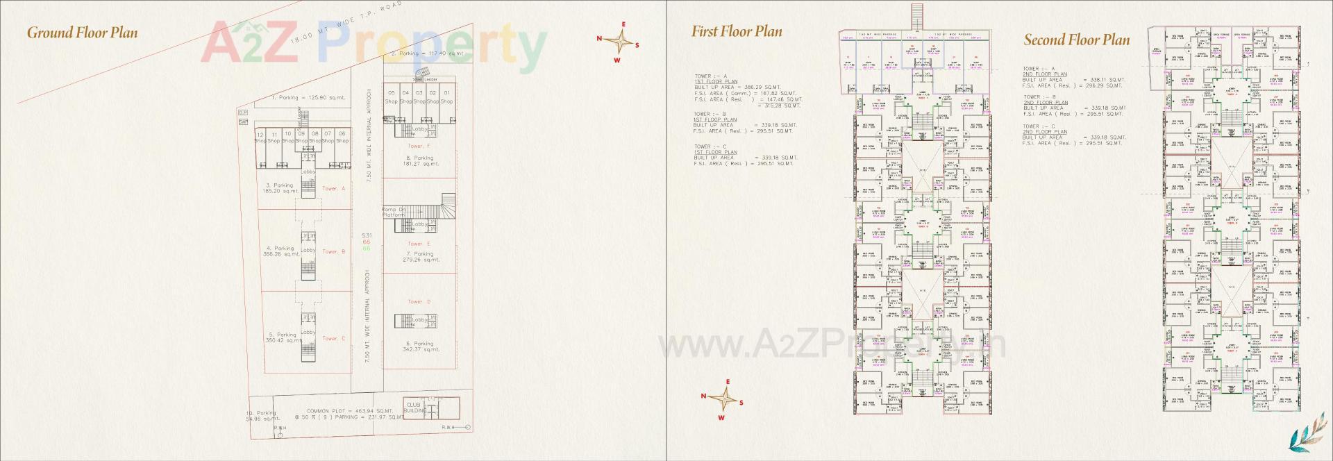 Layout of real estate project Nand Icon located at Bill, Vadodara, Gujarat