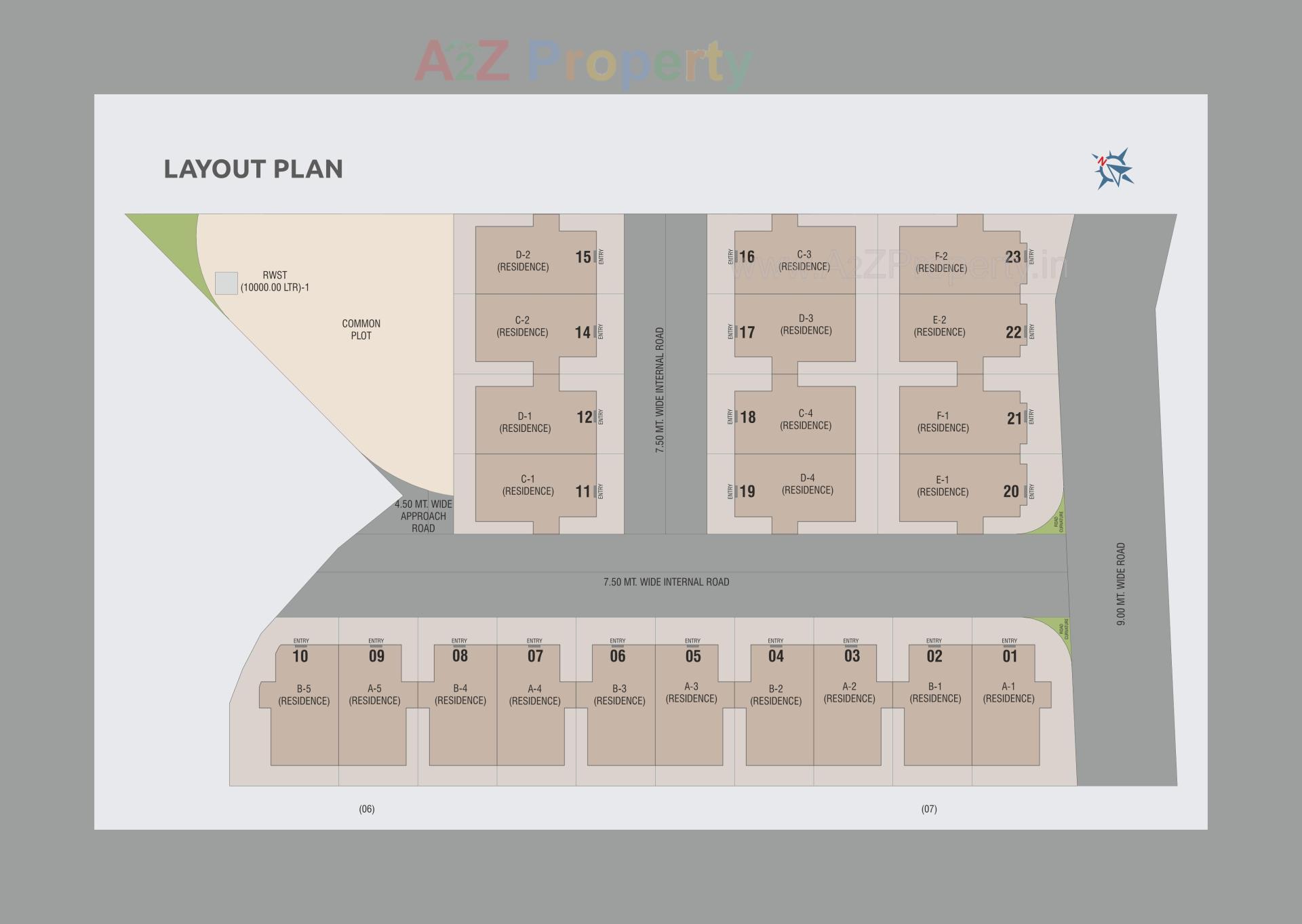 Layout of real estate project Nand Upvan located at Kapurai, Vadodara, Gujarat