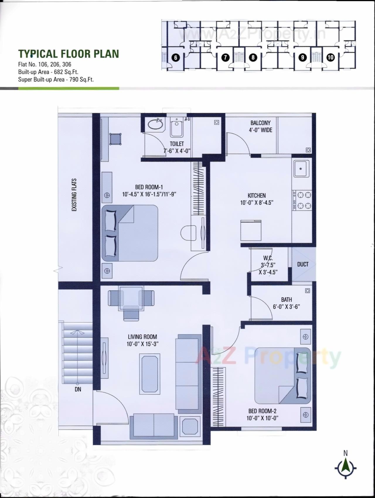 Layout of real estate project Nandanvan S Apartment located at Tarsali, Vadodara, Gujarat
