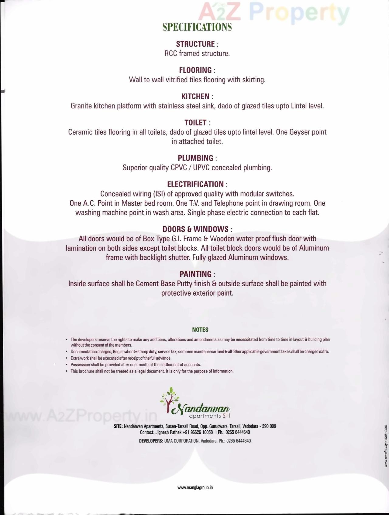  of real estate project Nandanvan S Apartment located at Tarsali, Vadodara, Gujarat