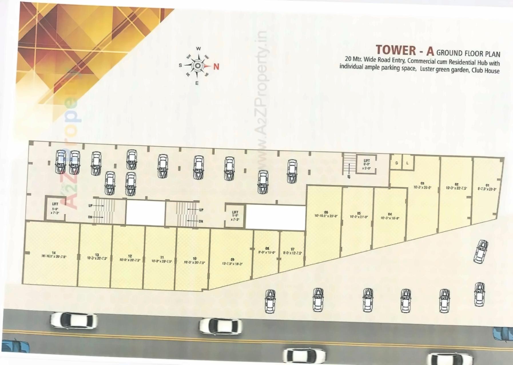 Layout of real estate project Nandish Avenue located at Kalali, Vadodara, Gujarat