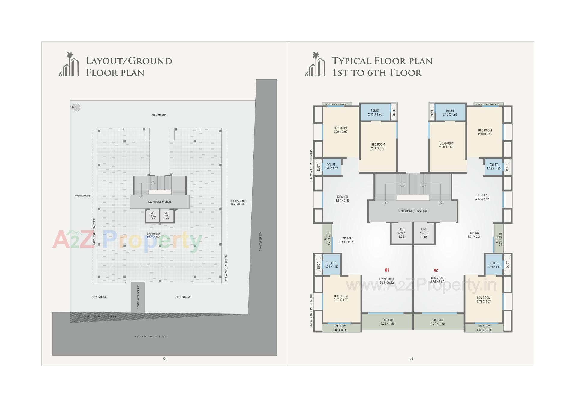 Layout of real estate project Nandishwar Heights located at Kasba, Vadodara, Gujarat