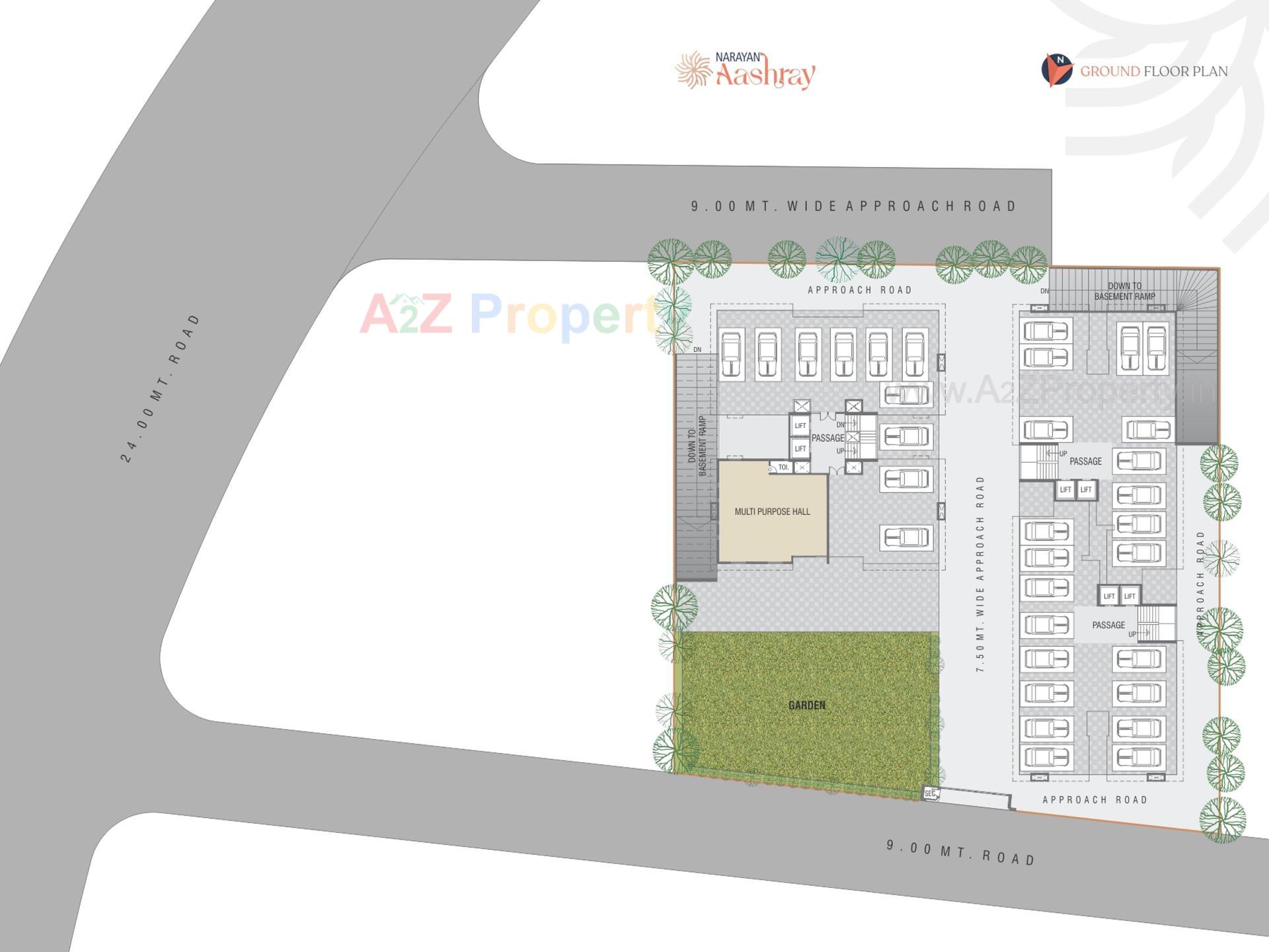 Layout of real estate project Narayan Aashray located at Kapurai, Vadodara, Gujarat
