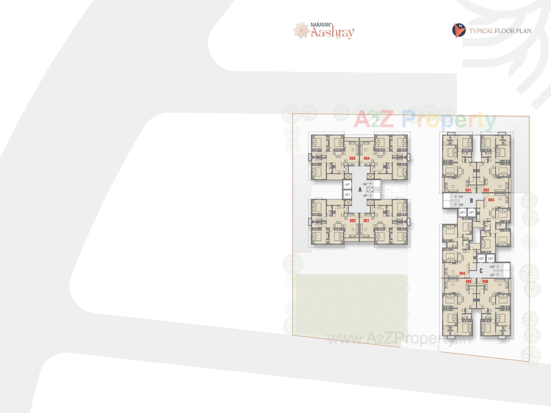 Layout of real estate project Narayan Aashray located at Kapurai, Vadodara, Gujarat