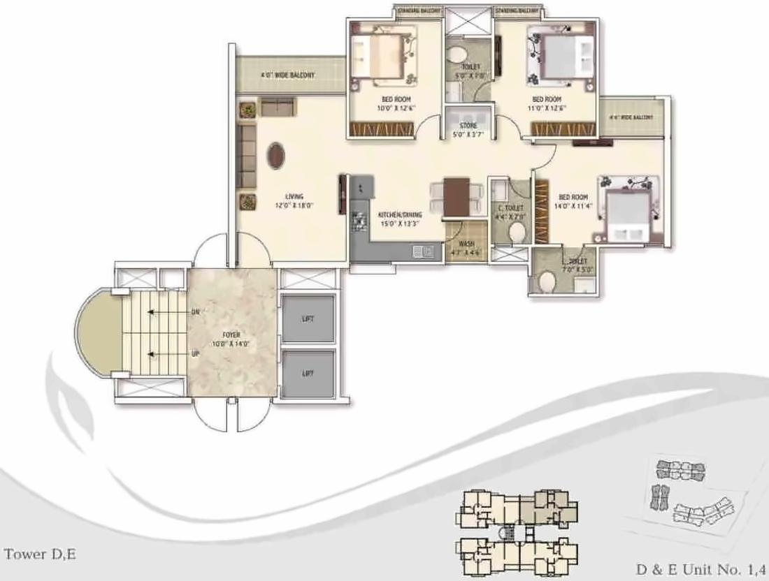 Layout of real estate project Narayan Aura located at Atladara, Vadodara, Gujarat