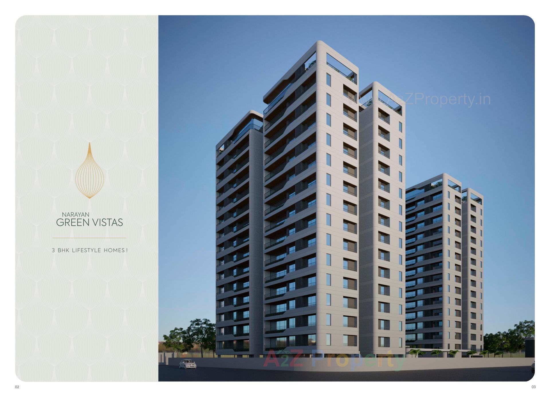 3D Elevation of real estate project Narayan Green Vistas located at Chhani, Vadodara, Gujarat