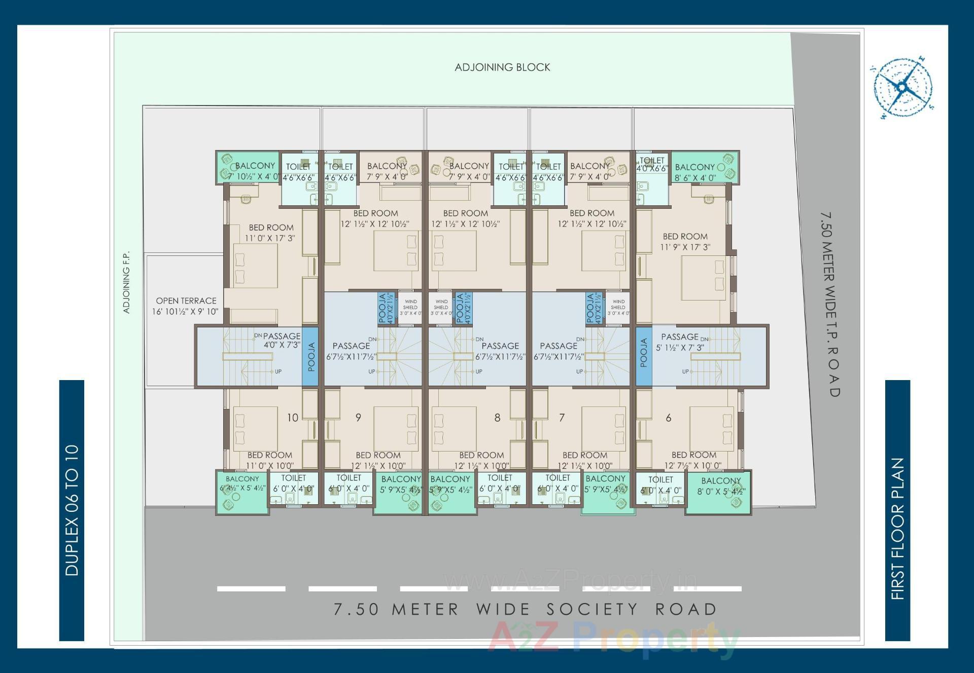 Layout of real estate project Narayan Green located at Bapod, Vadodara, Gujarat