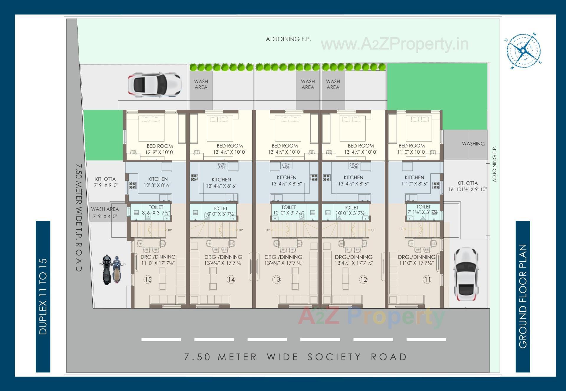 Layout of real estate project Narayan Green located at Bapod, Vadodara, Gujarat