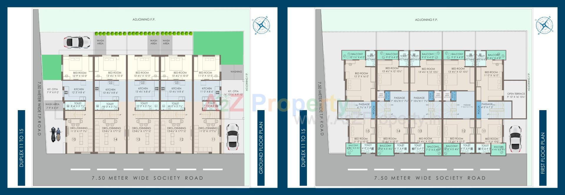 Layout of real estate project Narayan Green located at Bapod, Vadodara, Gujarat