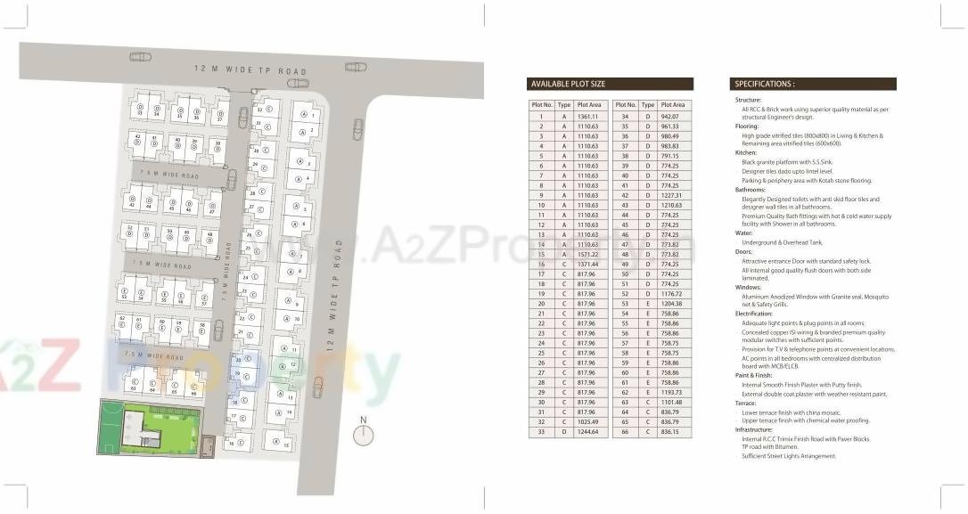 Layout of real estate project Narayan Orbis located at Vadodara, Vadodara, Gujarat