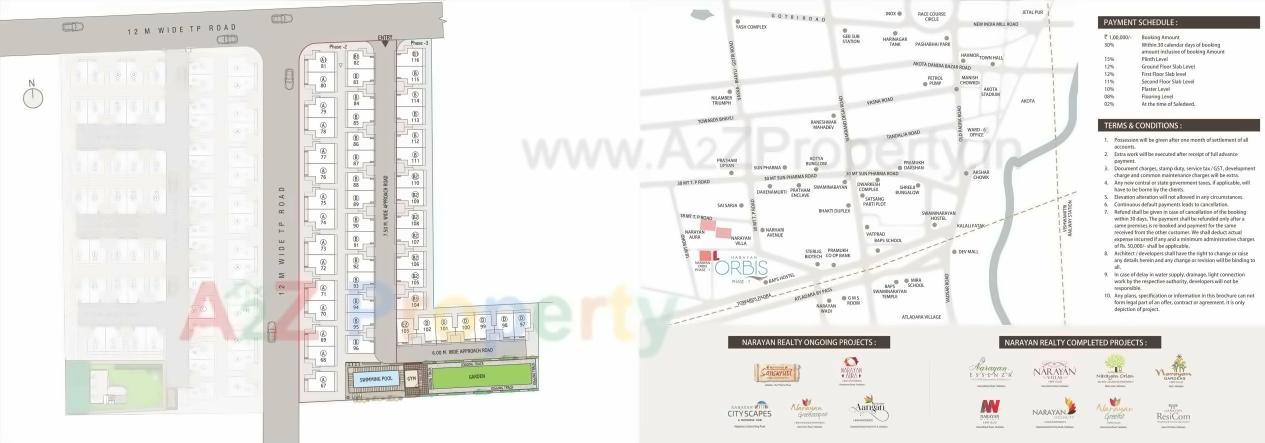 Layout of real estate project Narayan Orbis located at Vadodara, Vadodara, Gujarat