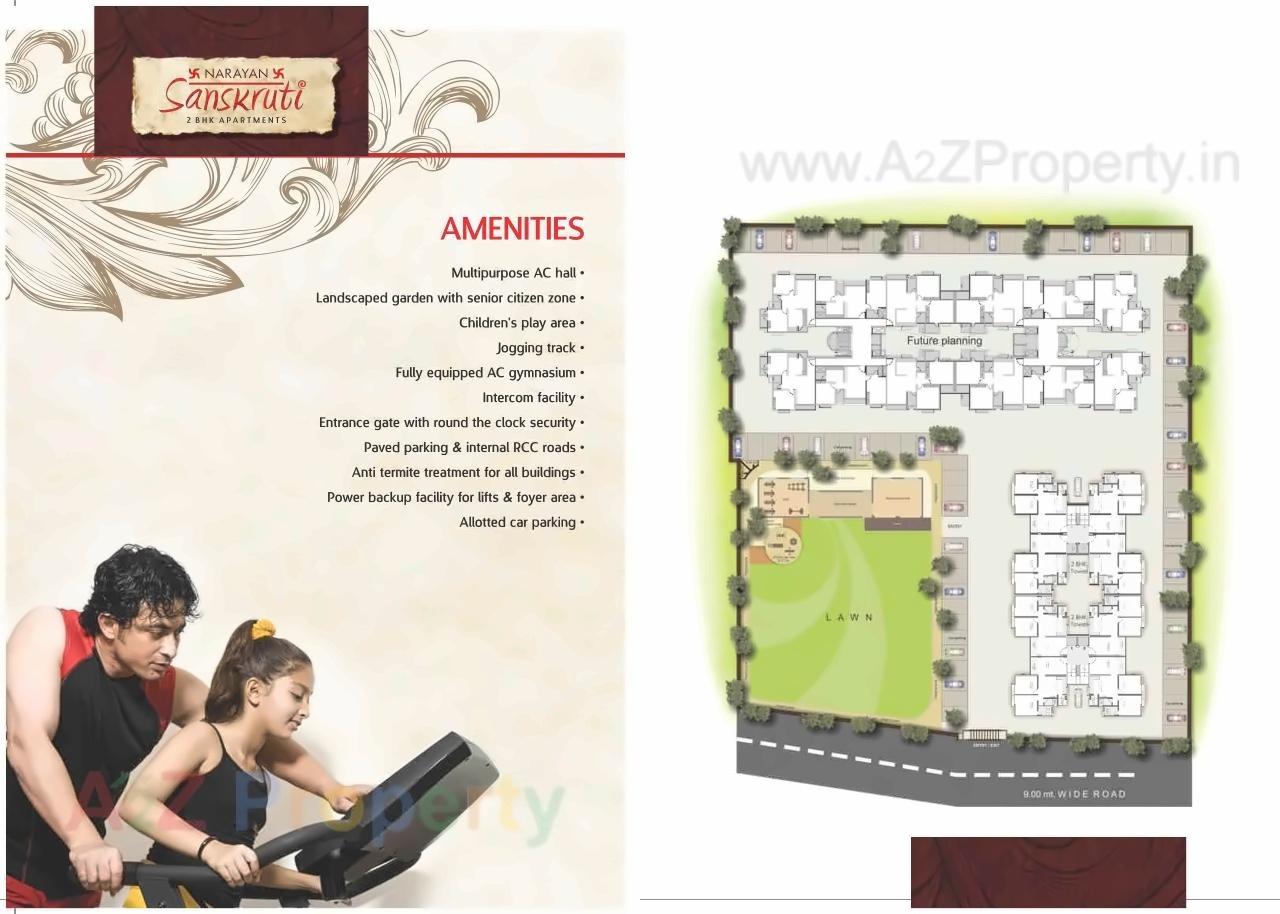 Layout of real estate project Narayan Sanskruti located at Atladara, Vadodara, Gujarat