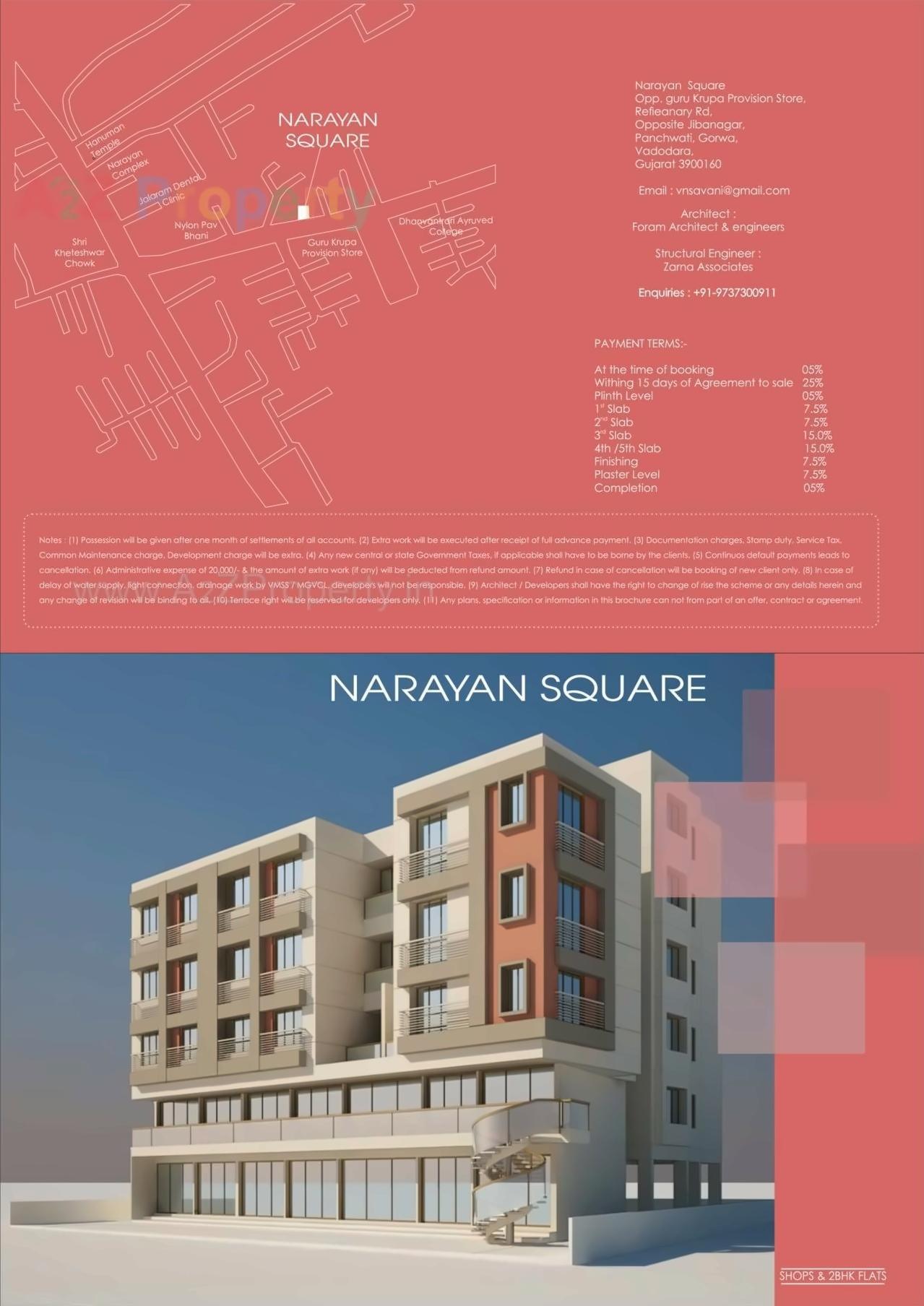 3D Elevation of real estate project Narayan Square located at Gorva, Vadodara, Gujarat