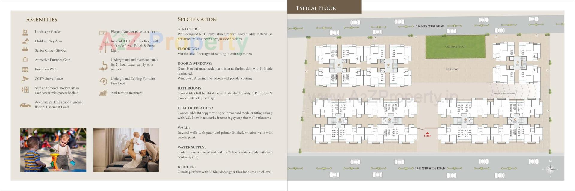 Layout of real estate project Nathdwar Resicom located at Bapod, Vadodara, Gujarat