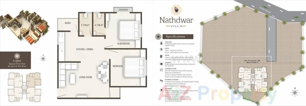 Layout of real estate project Nathdwar Villa located at Danteshwar, Vadodara, Gujarat