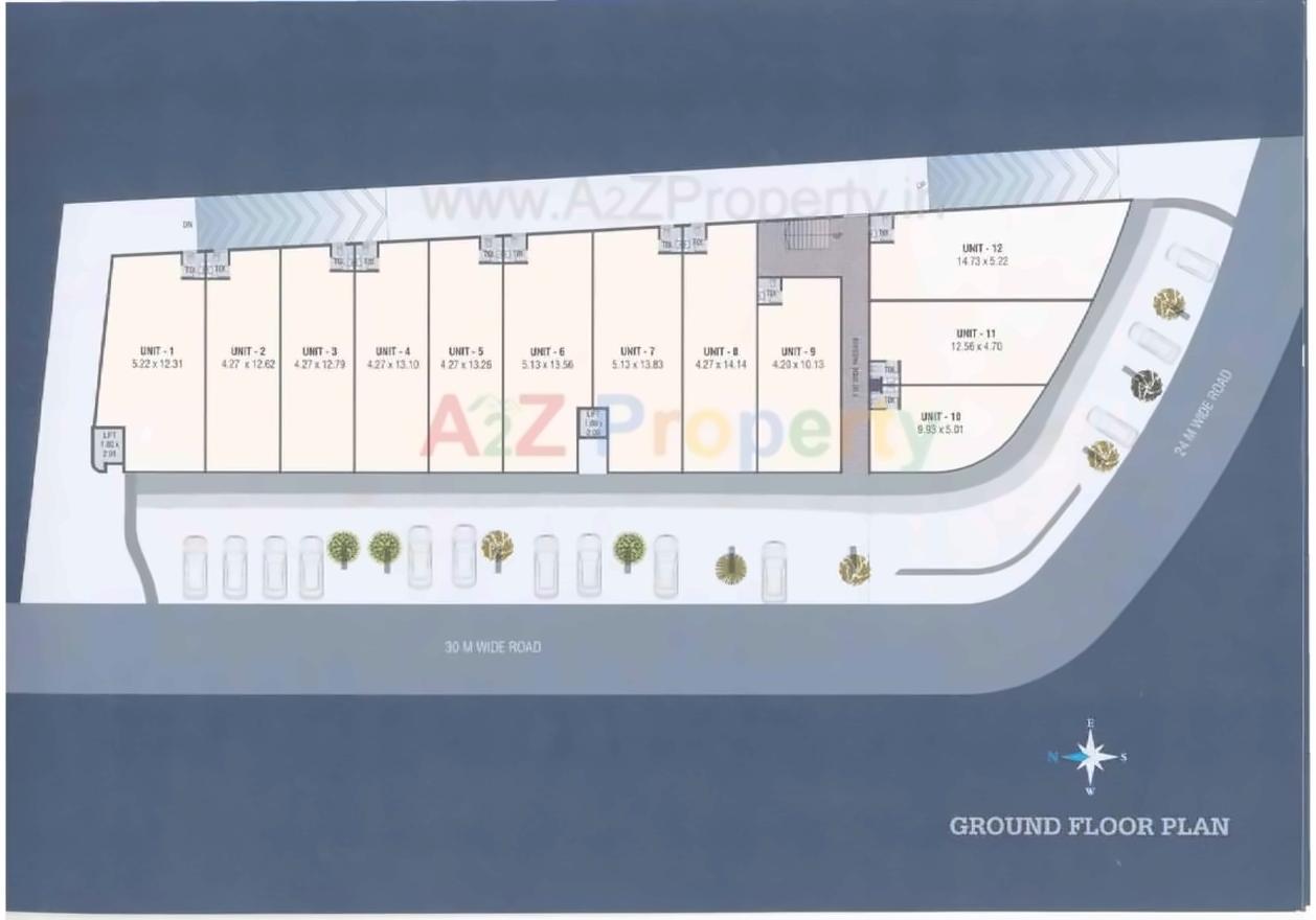 Layout of real estate project Neelkanth Gold located at Vasna, Vadodara, Gujarat