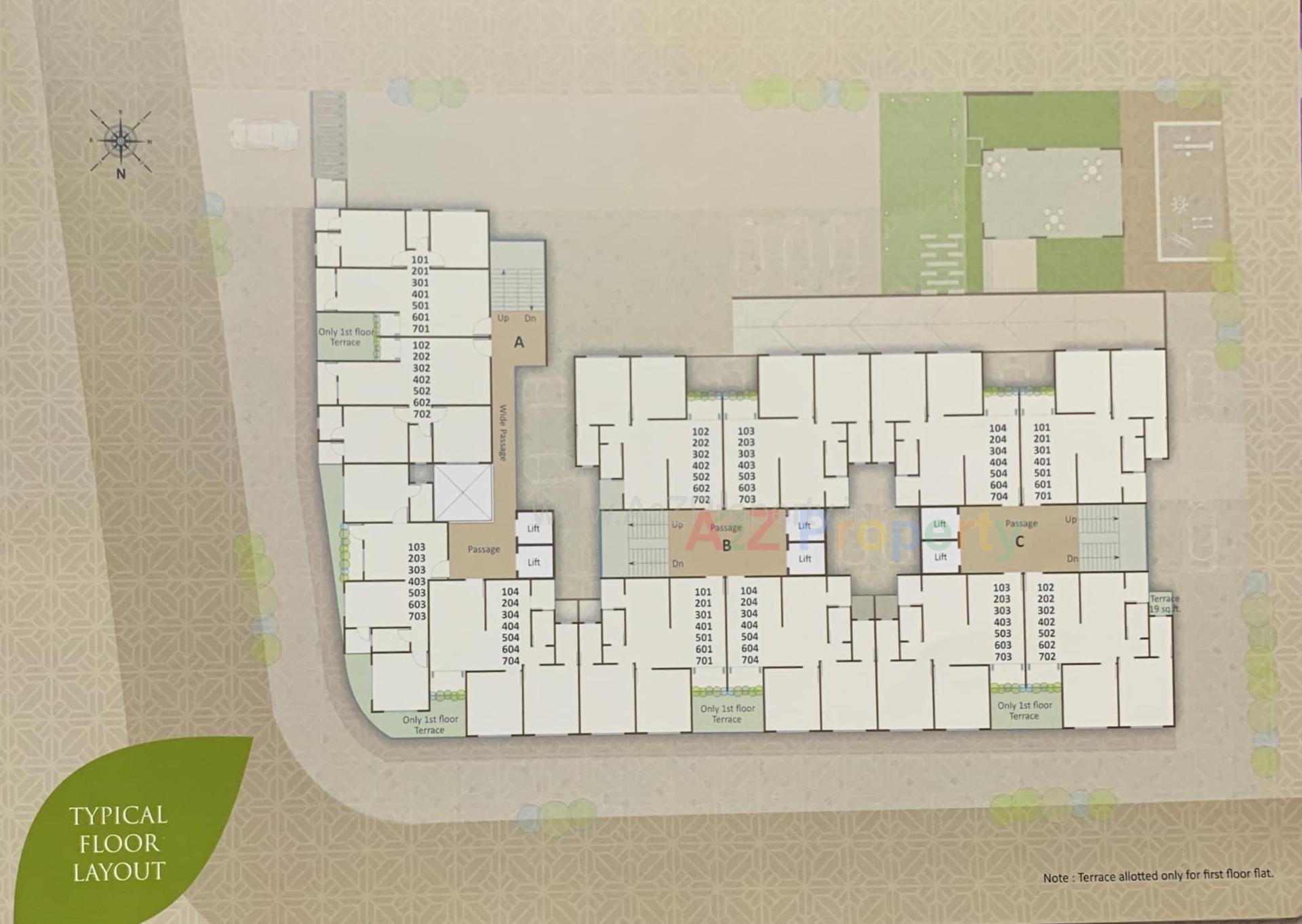 Layout of real estate project Neelkanth Greens located at Bhayli, Vadodara, Gujarat