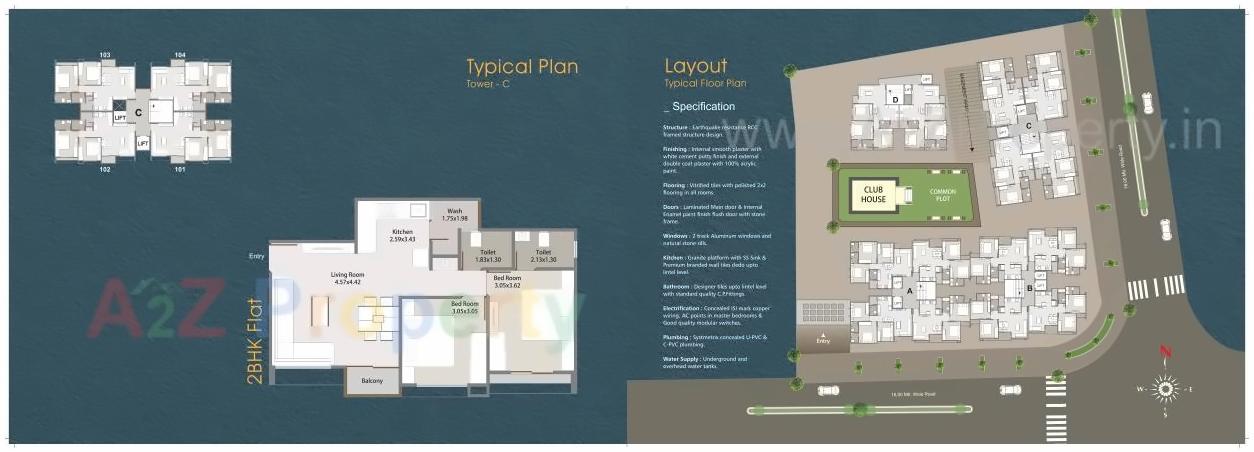 Layout of real estate project Neelkanth Palms located at Bil, Vadodara, Gujarat
