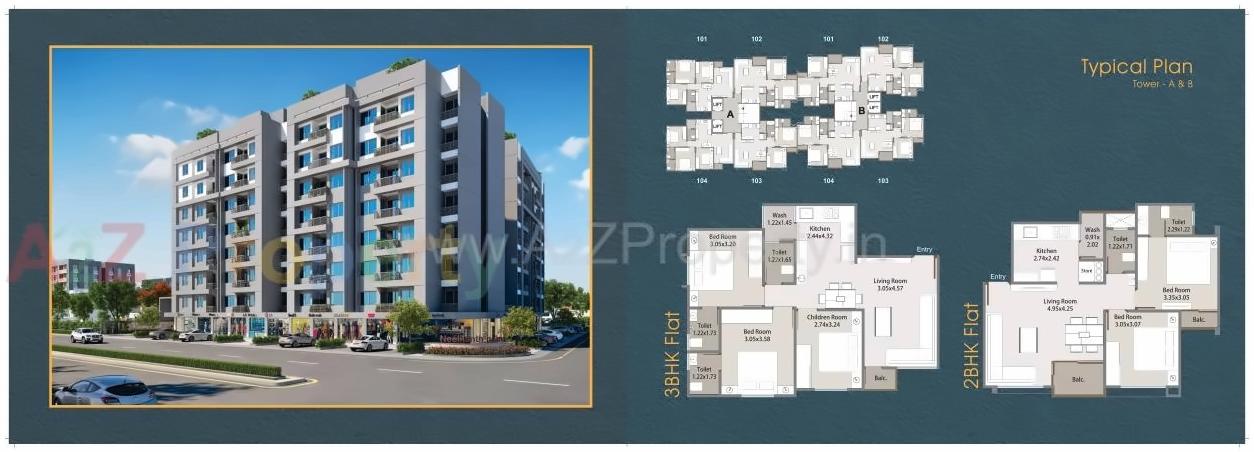 Layout of real estate project Neelkanth Palms located at Bil, Vadodara, Gujarat