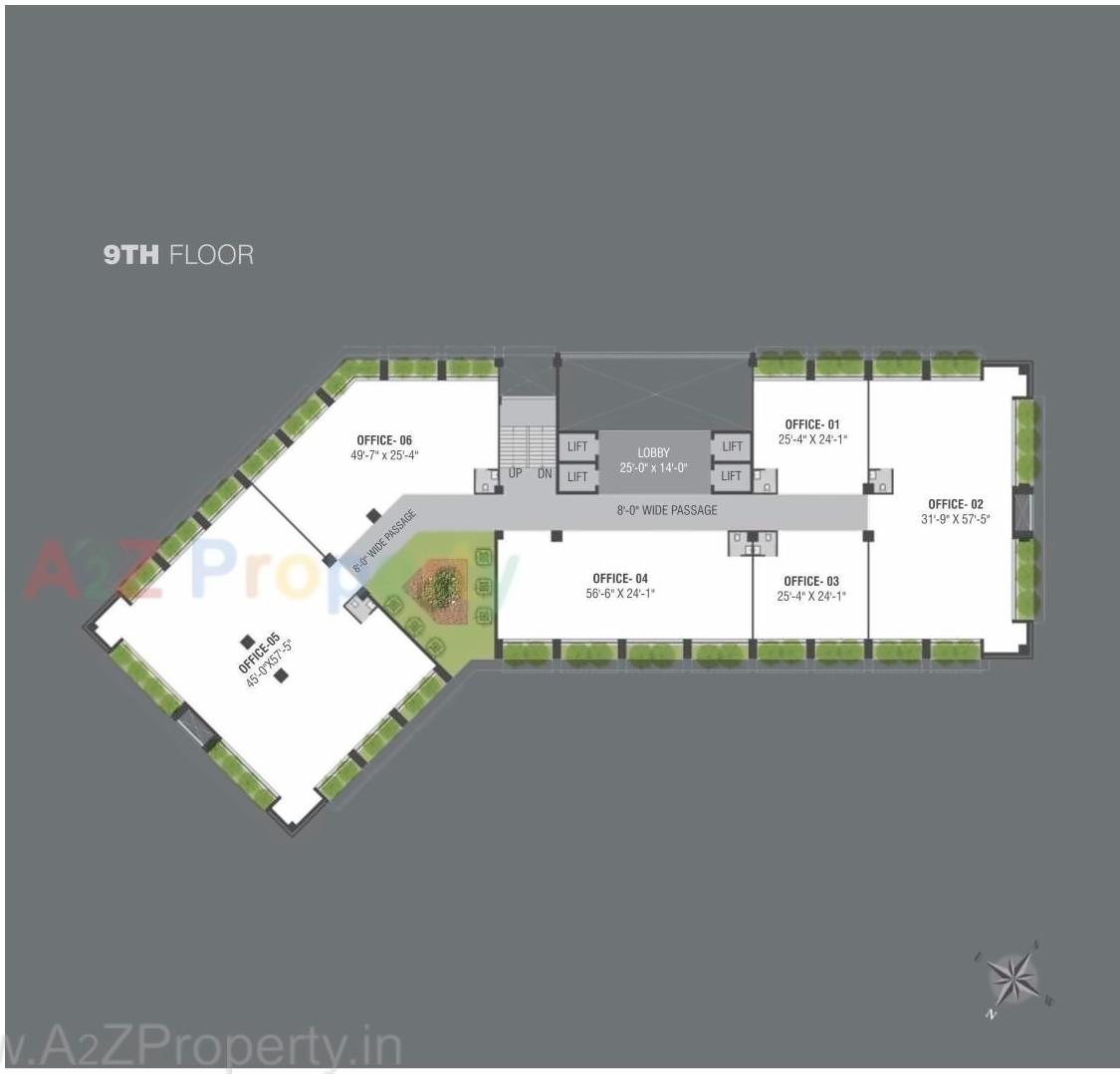 Layout of real estate project Neptune Edge located at Subhanpura, Vadodara, Gujarat