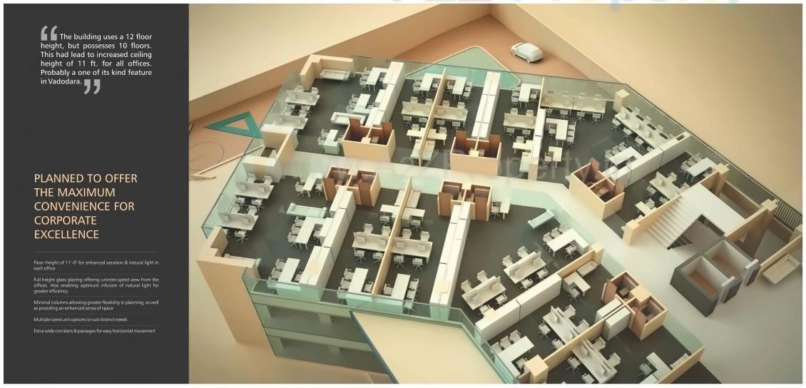 Layout of real estate project Neptune Edge located at Subhanpura, Vadodara, Gujarat