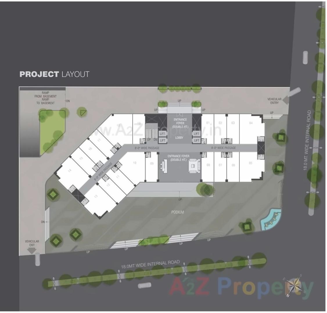 Layout of real estate project Neptune Edge located at Subhanpura, Vadodara, Gujarat