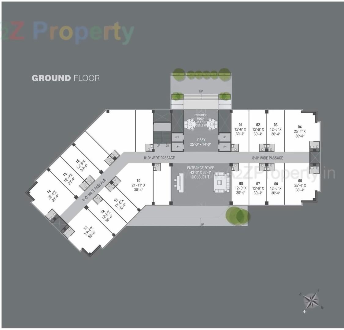 Layout of real estate project Neptune Edge located at Subhanpura, Vadodara, Gujarat