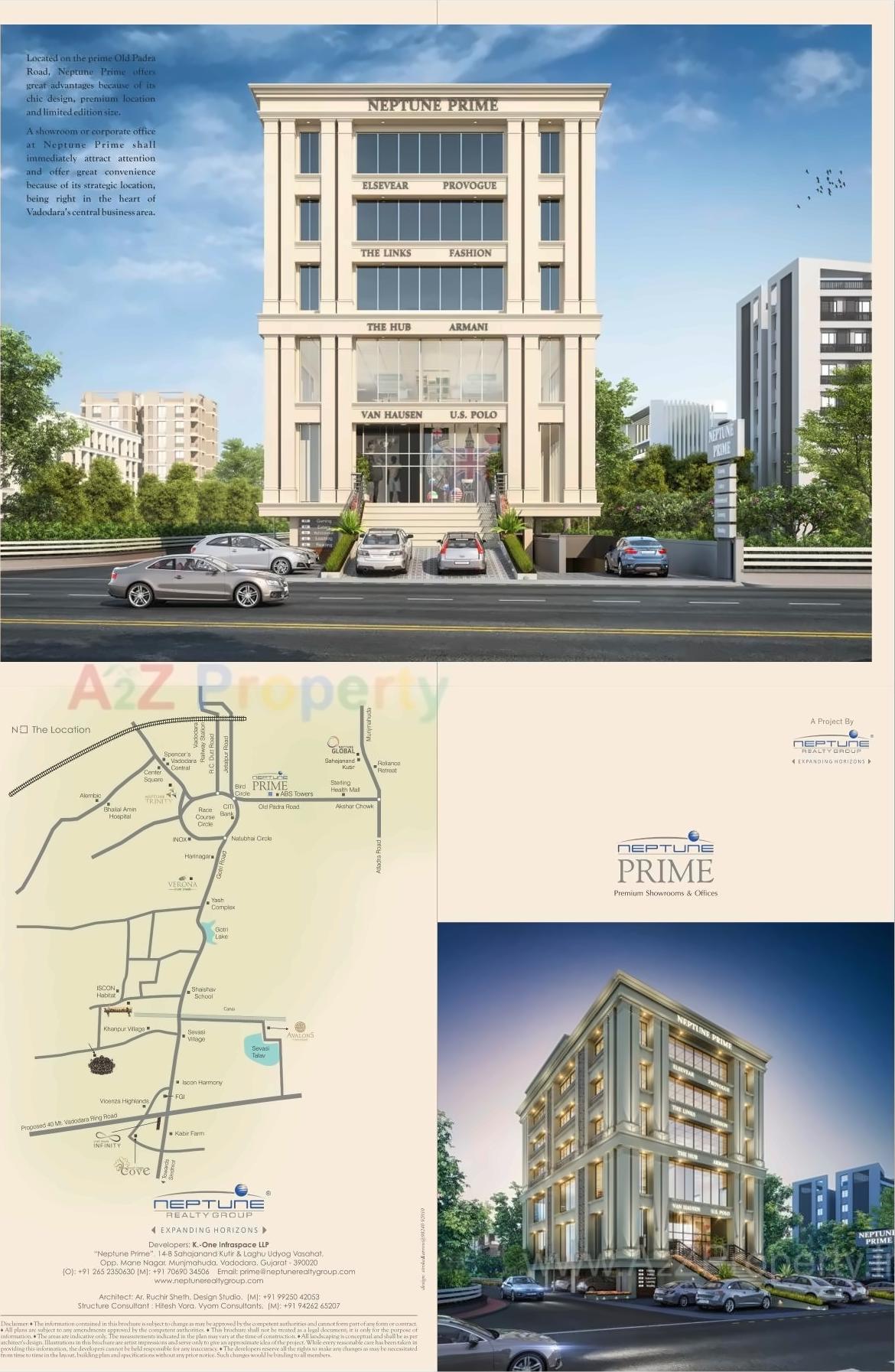 3D Elevation of real estate project Neptune Prime located at Jetalpur, Vadodara, Gujarat