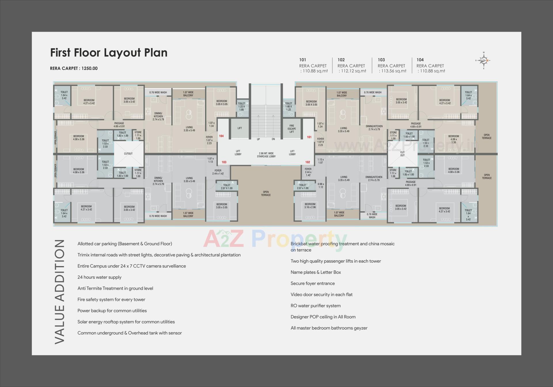 Layout of real estate project Nexon Elite located at Sama, Vadodara, Gujarat