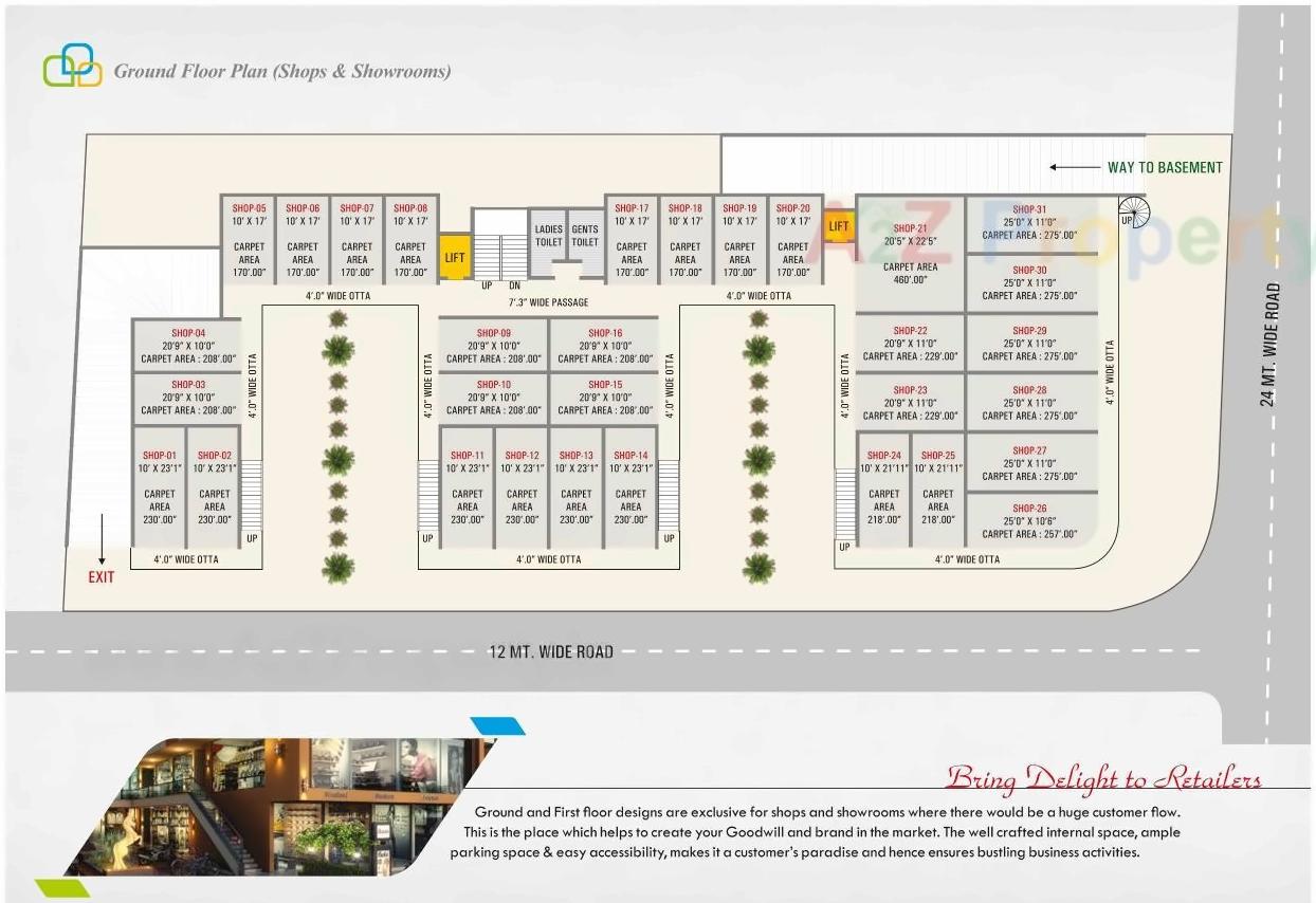 Layout of real estate project Nexus located at Bhayli, Vadodara, Gujarat