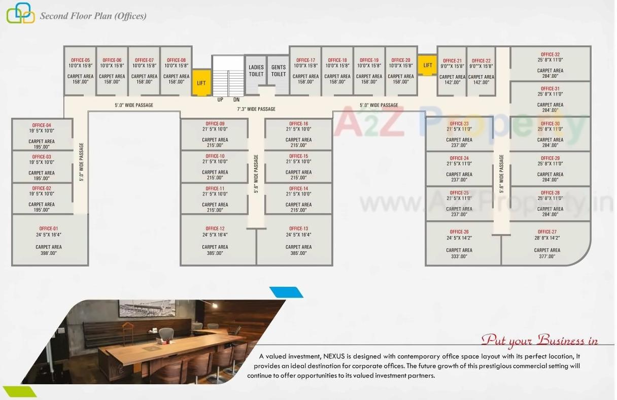 Layout of real estate project Nexus located at Bhayli, Vadodara, Gujarat