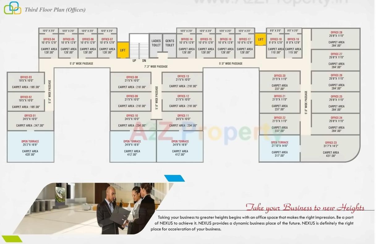 Layout of real estate project Nexus located at Bhayli, Vadodara, Gujarat