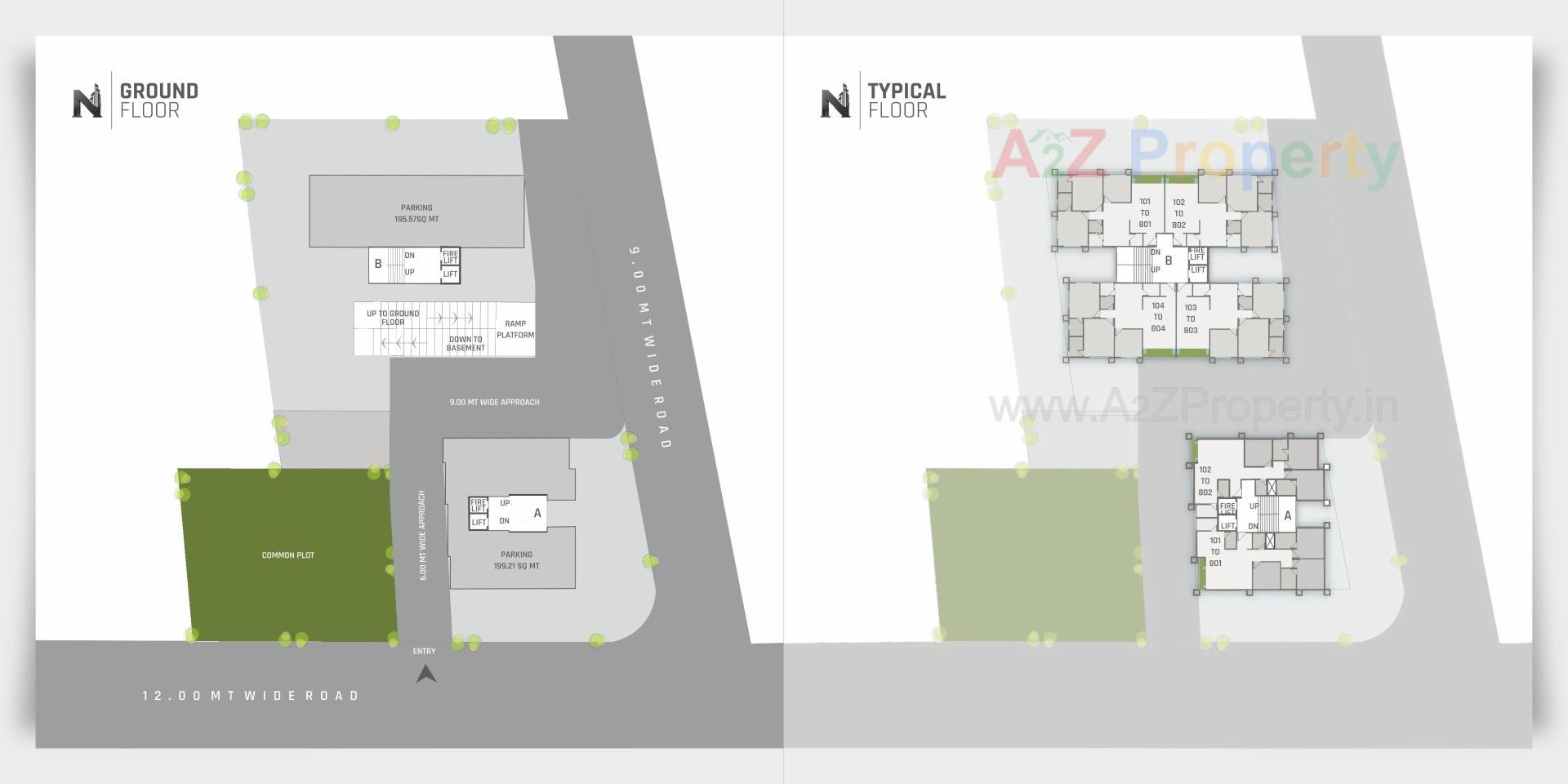 Layout of real estate project Nidhaan Harmony located at Ankodia, Vadodara, Gujarat