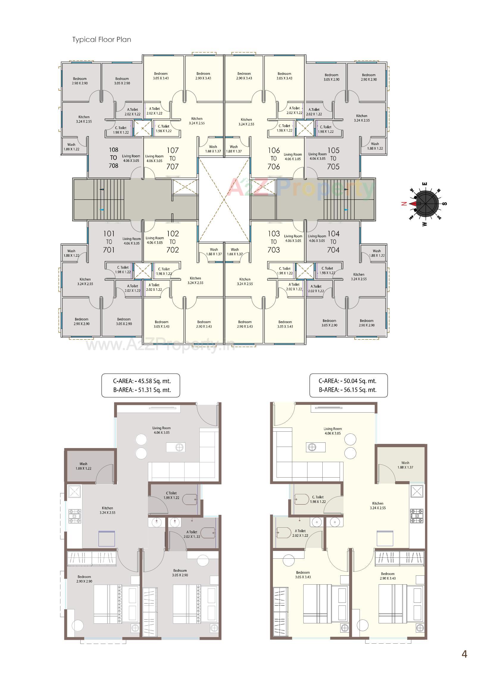Layout of real estate project Niharika Park Apartment Co  Op  Housing Soc  Ltd located at Saiyad-vasna, Vadodara, Gujarat