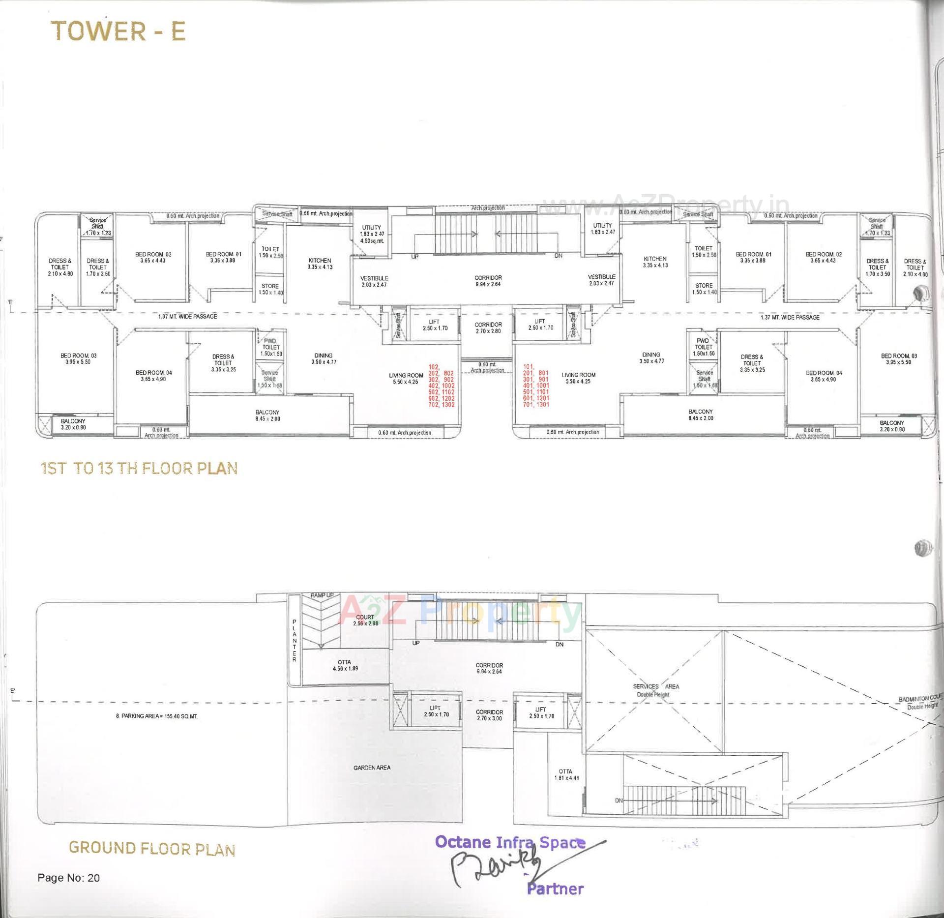Layout of real estate project Nilamber Bellissimo located at Bhayli, Vadodara, Gujarat
