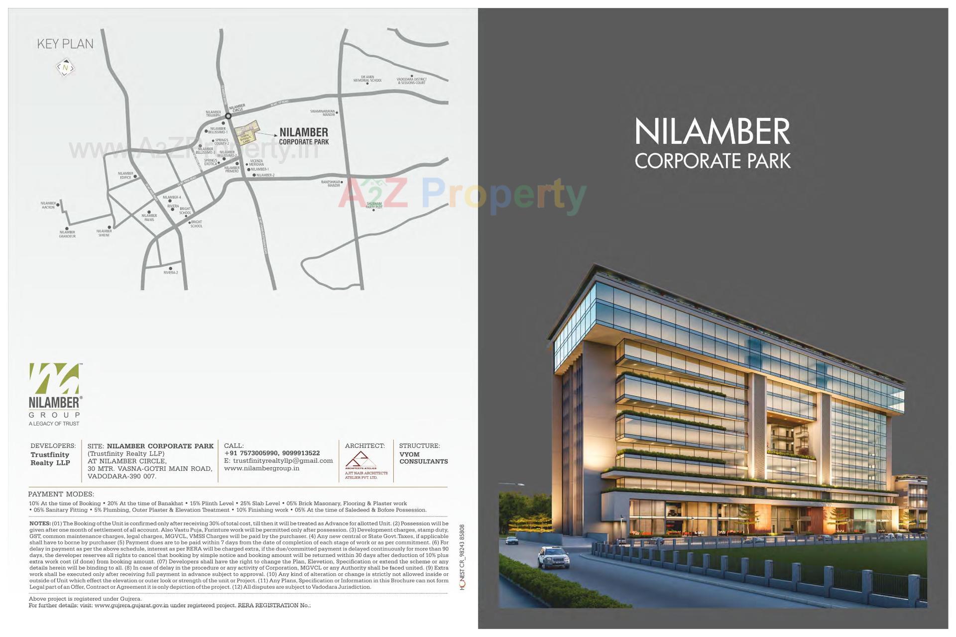 of real estate project Nilamber Corporate Park located at Vasna, Vadodara, Gujarat