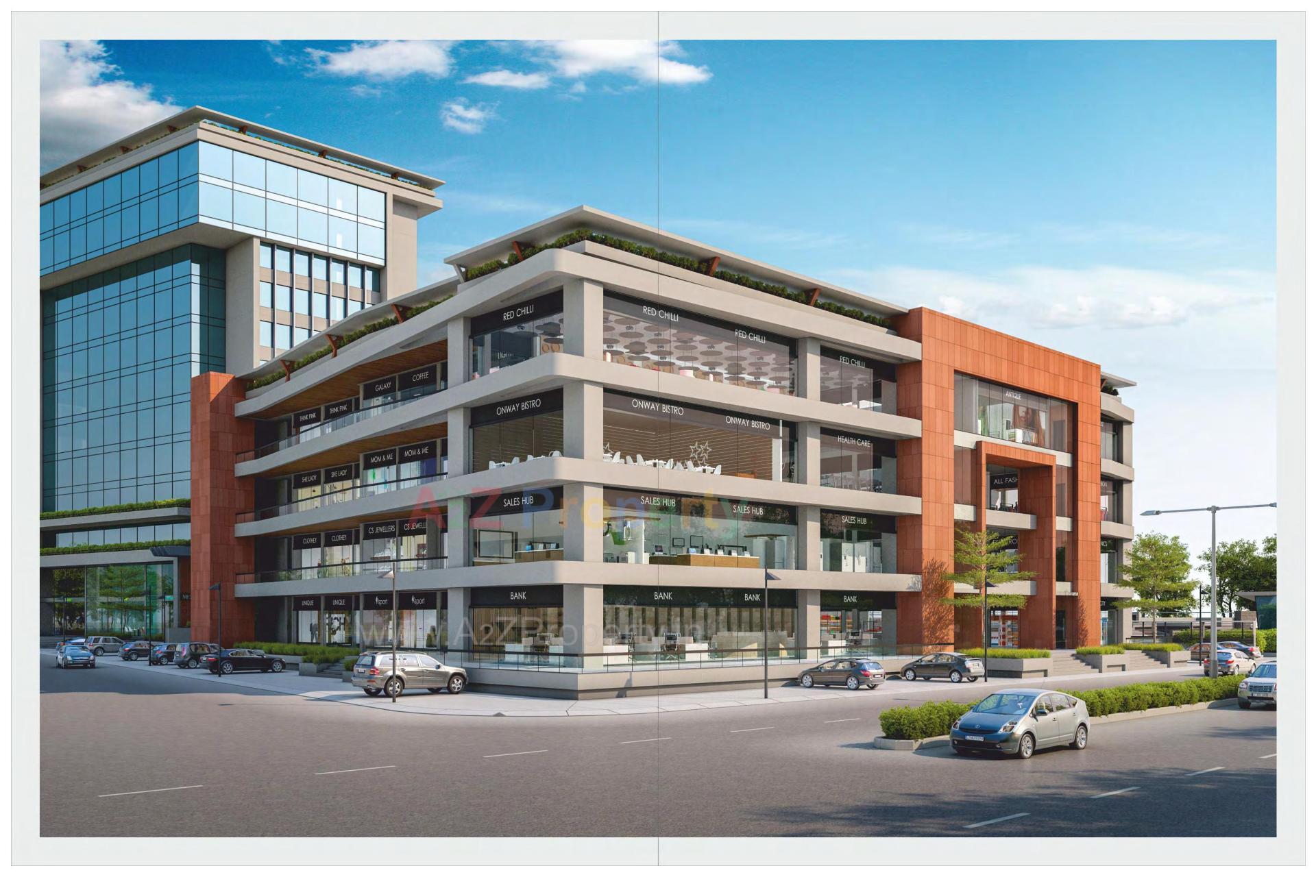 3D Elevation of real estate project Nilamber Corporate Park located at Vasna, Vadodara, Gujarat