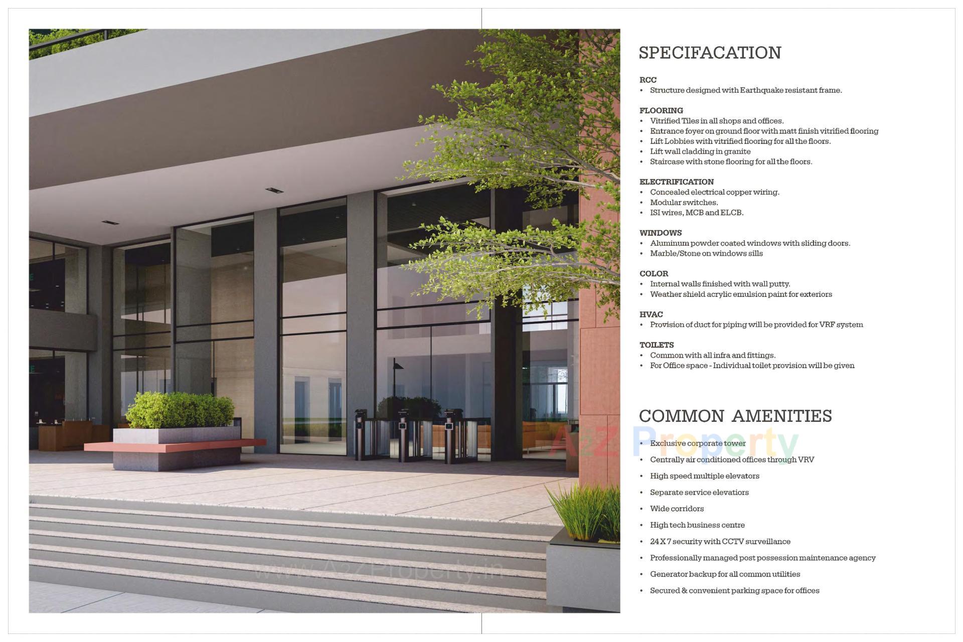 3D Elevation of real estate project Nilamber Corporate Park located at Vasna, Vadodara, Gujarat