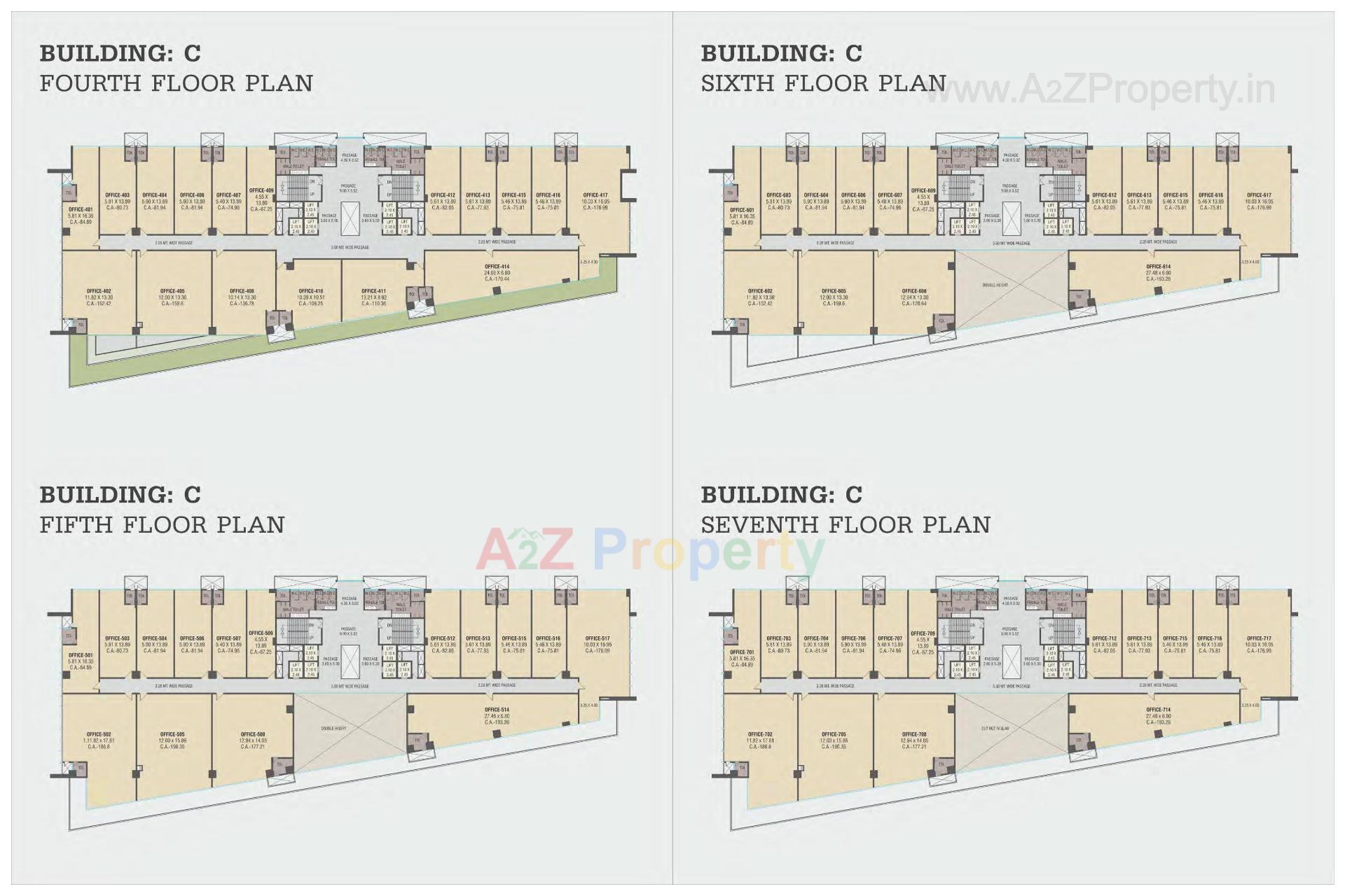 Layout of real estate project Nilamber Corporate Park located at Vasna, Vadodara, Gujarat